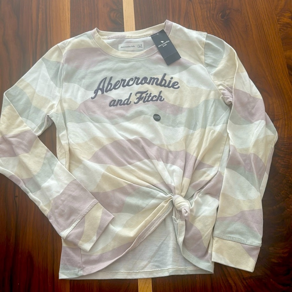 Abercrombie kids girls front knot tee